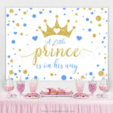 Lofaris Gold Little Prince Is On His Way Baby Shower Backdrop